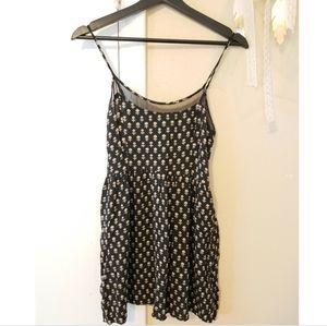 Forever 21 Black Flower Pattern Mini Dress